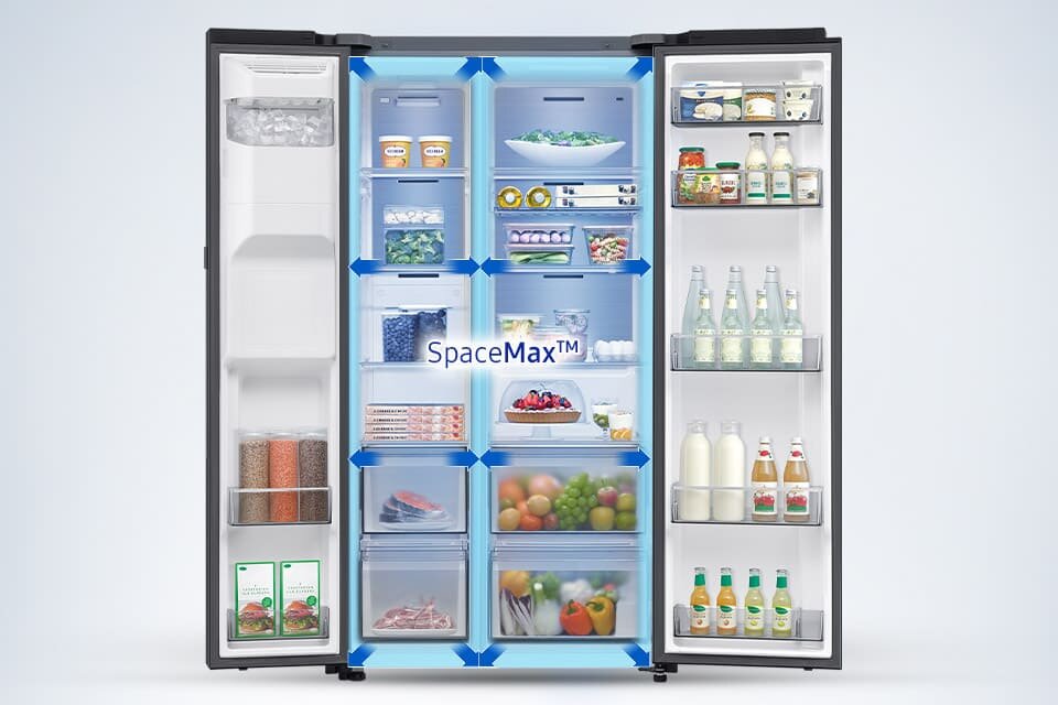 Lodówka RS80F64KEFEO z technologią SpaceMax dla większej przestronności Lodówka RS80F64KEFEO z technologią SpaceMax dla większej przestronności