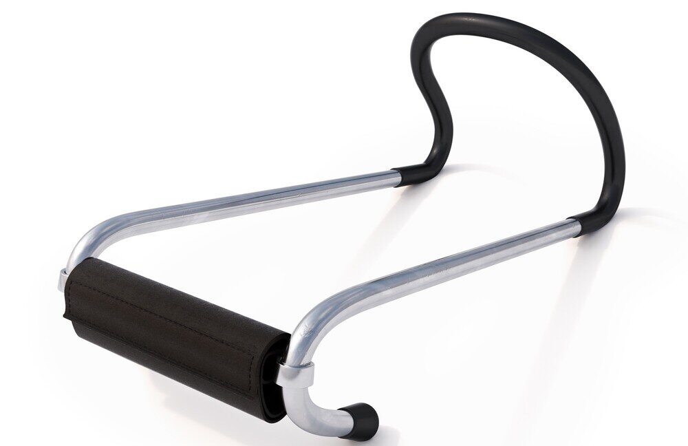 Haki do sztangi GORILLA SPORTS Power Hooks – 2 sztuki, chromowane z neoprenem