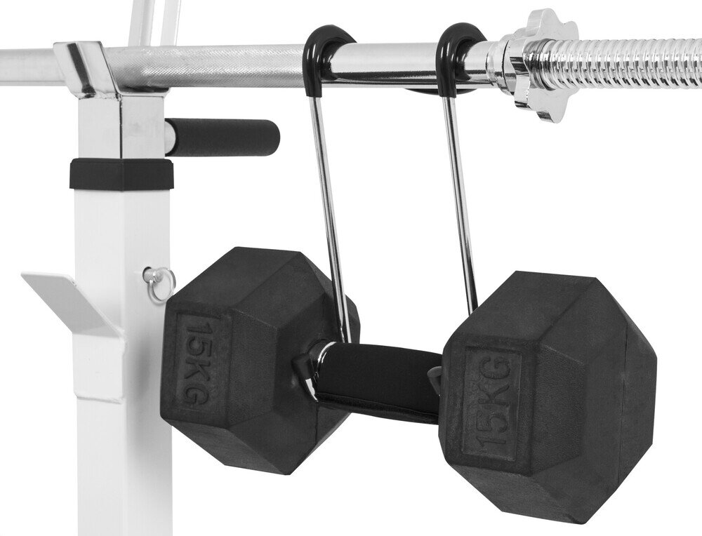 Power Hooks do sztangi GORILLA SPORTS – chrom i neopren, wygoda podczas ćwiczeń