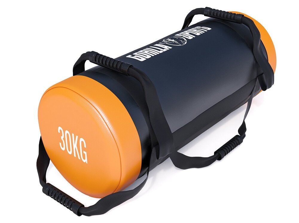 GORILLA SPORTS Sandbag - worek od boku na białym tle