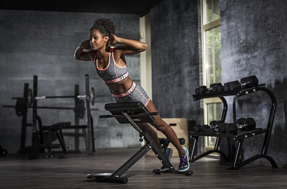 Ławka GORILLA SPORTS konstrukcja stalowa stabilna podstawa obicie trening