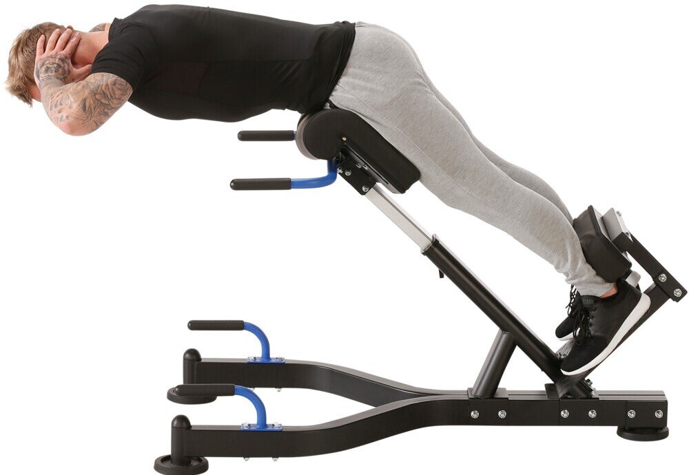 Ławka rzymska z uchwytami do pompek – MAXXUS Hyperextension Pro