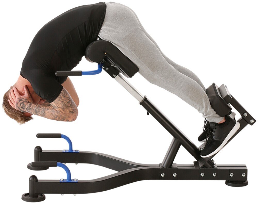 Komfortowe podparcie nóg i regulacja wysokości – ławka MAXXUS Hyperextension Pro