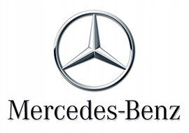 Logo Mercedes-Benz z trójramienną gwiazdą w okręgu oraz napisem \'Mercedes-Benz\' poniżej.