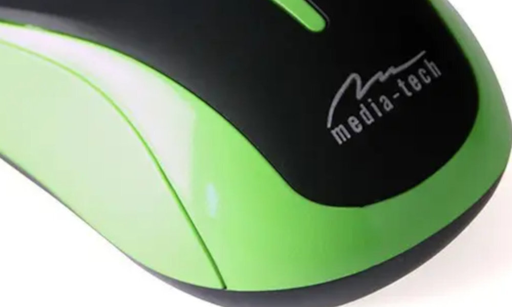 mysz Plano w kolorze czarno-zielonym - przyciski