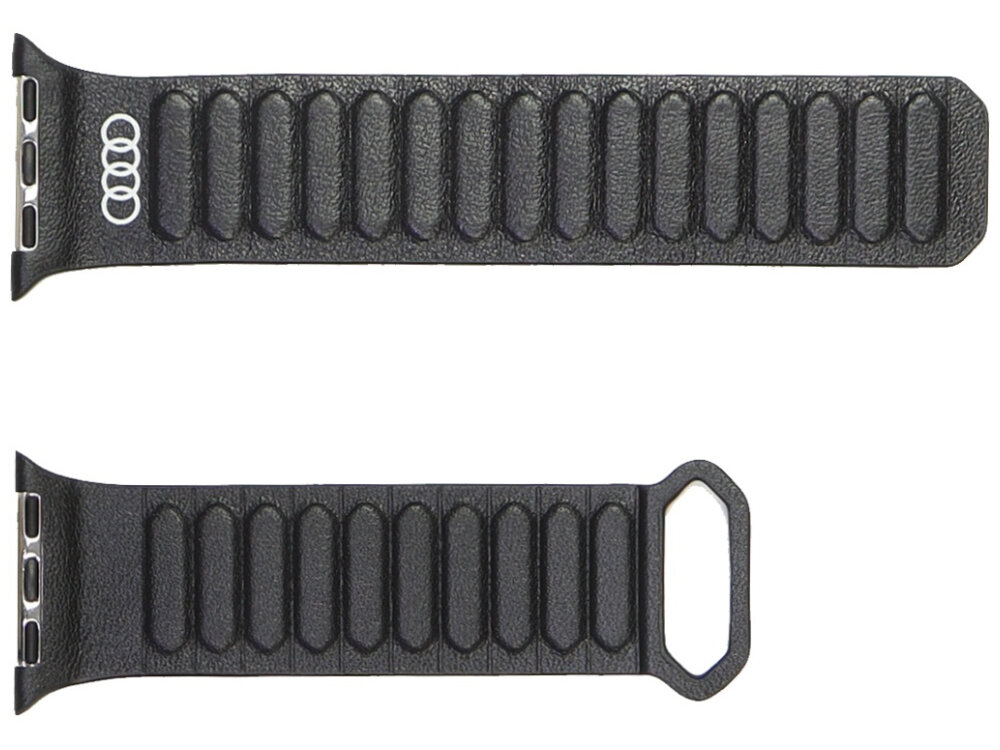 Pasek Audi Logo Genuine Leather magnetyczne zapięcie szybkie i wygodne zakładanie stabilne utrzymanie Naturalna skóra