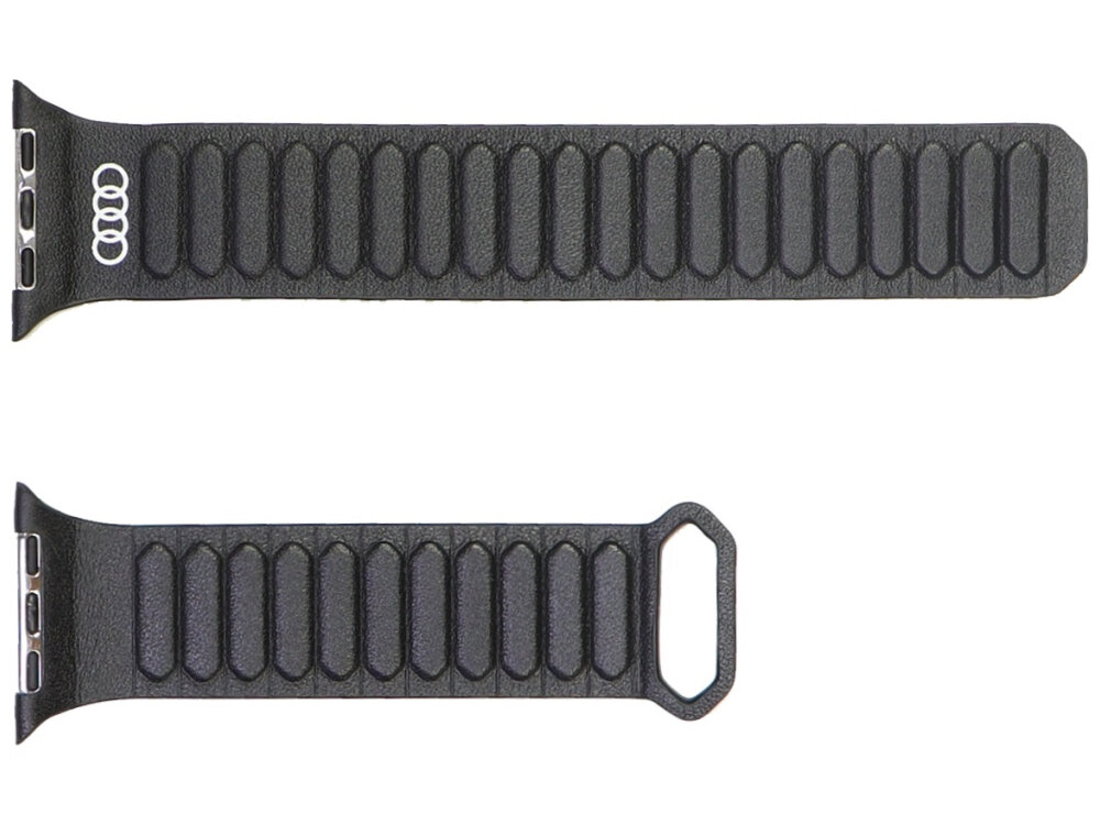 Pasek Audi Logo Genuine Leather magnetyczne zapięcie szybkie i wygodne zakładanie stabilne utrzymanie Naturalna skóra