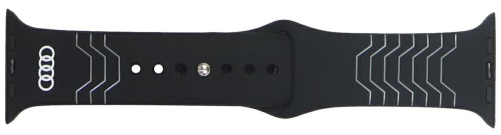 Pasek Audi Geometric Pattern czarny pasek z białym logo Audi