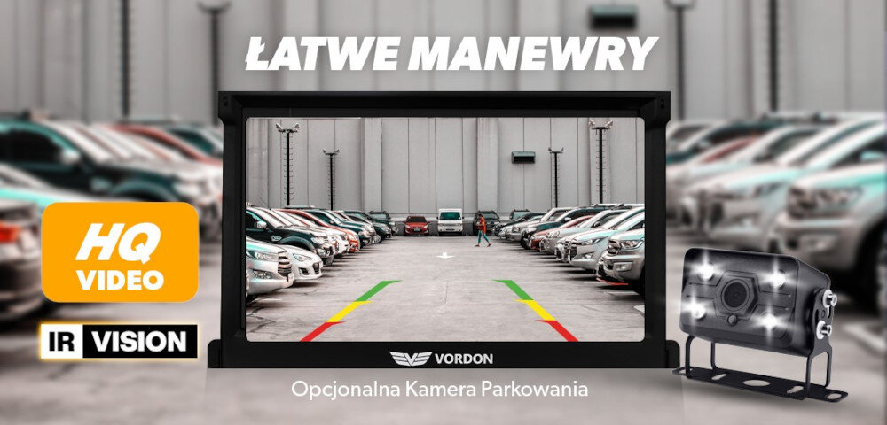 Radio samochodowe VORDON HT-522 Sydney - Ekran cofania z kamerą, opcjonalna kamera cofania