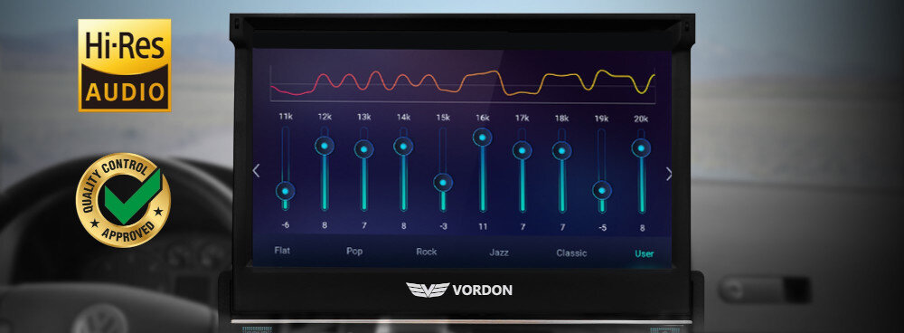 Radio samochodowe VORDON HT-522 Sydney - Radio FM z RDS, korektor dźwięku