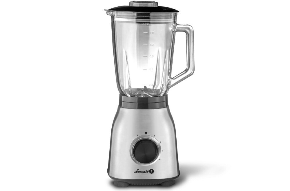 Blender kielichowy ŁUCZNIK BL 1000 radzi sobie z twardymi składnikami, ostrza ze stali nierdzewnej, dokładne rozdrabnianie