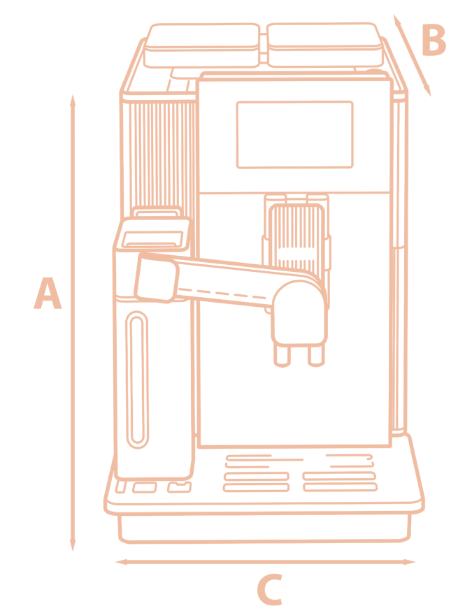 DELONGHI Maestosa - wymiary