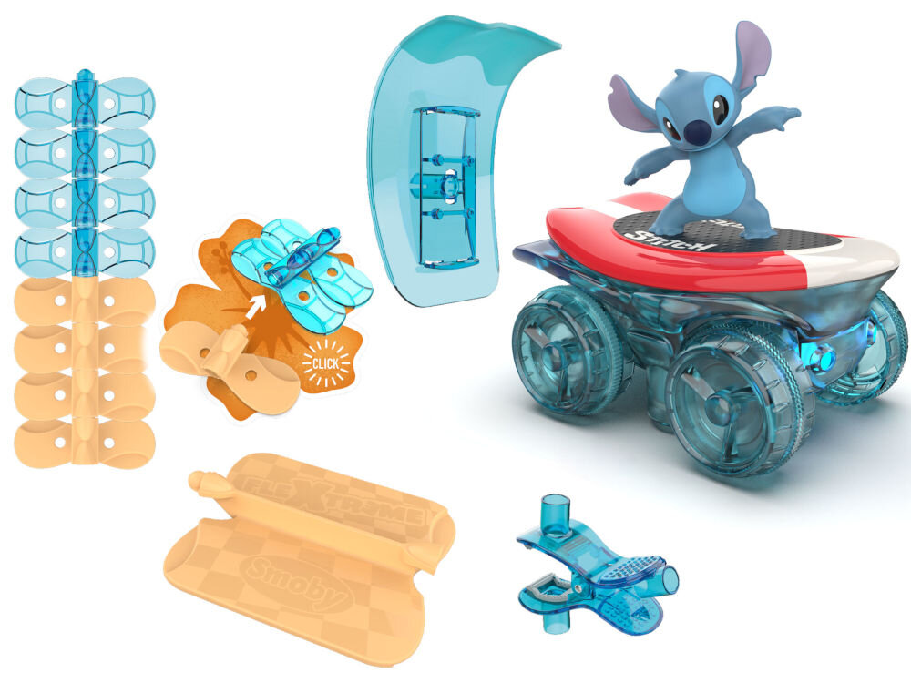 Tor SMOBY Flextreme Stitch 7600180927 elementy zestawu tor samochód klips klocek startu