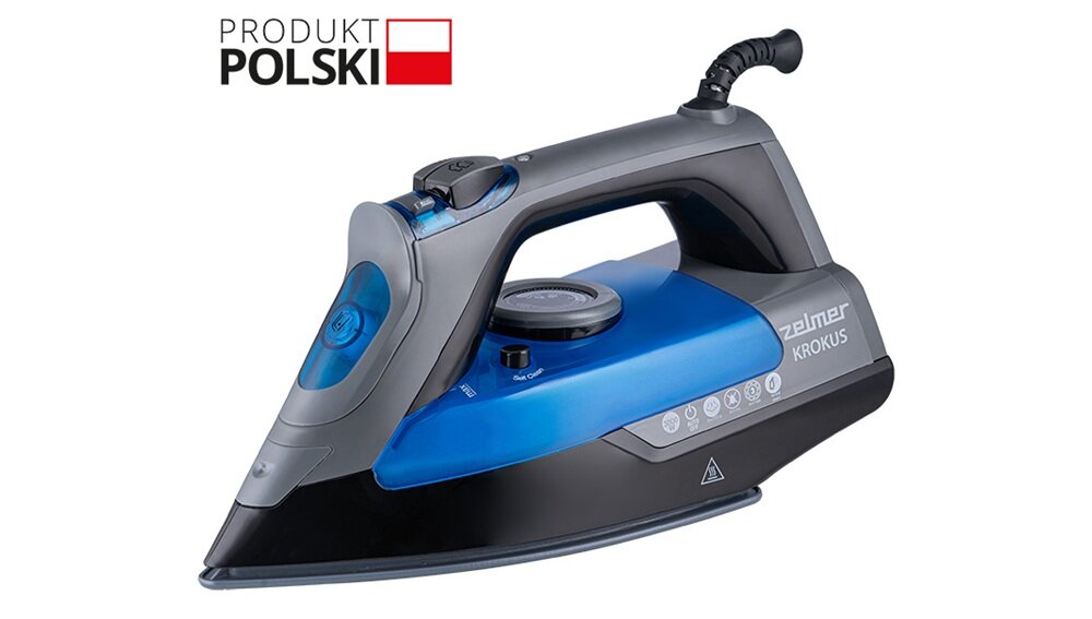 Żelazko ZELMER ZIR3220 Krokus szybkie i skuteczne prasowanie, odpowiedni poślizg, wygładzone tkaniny