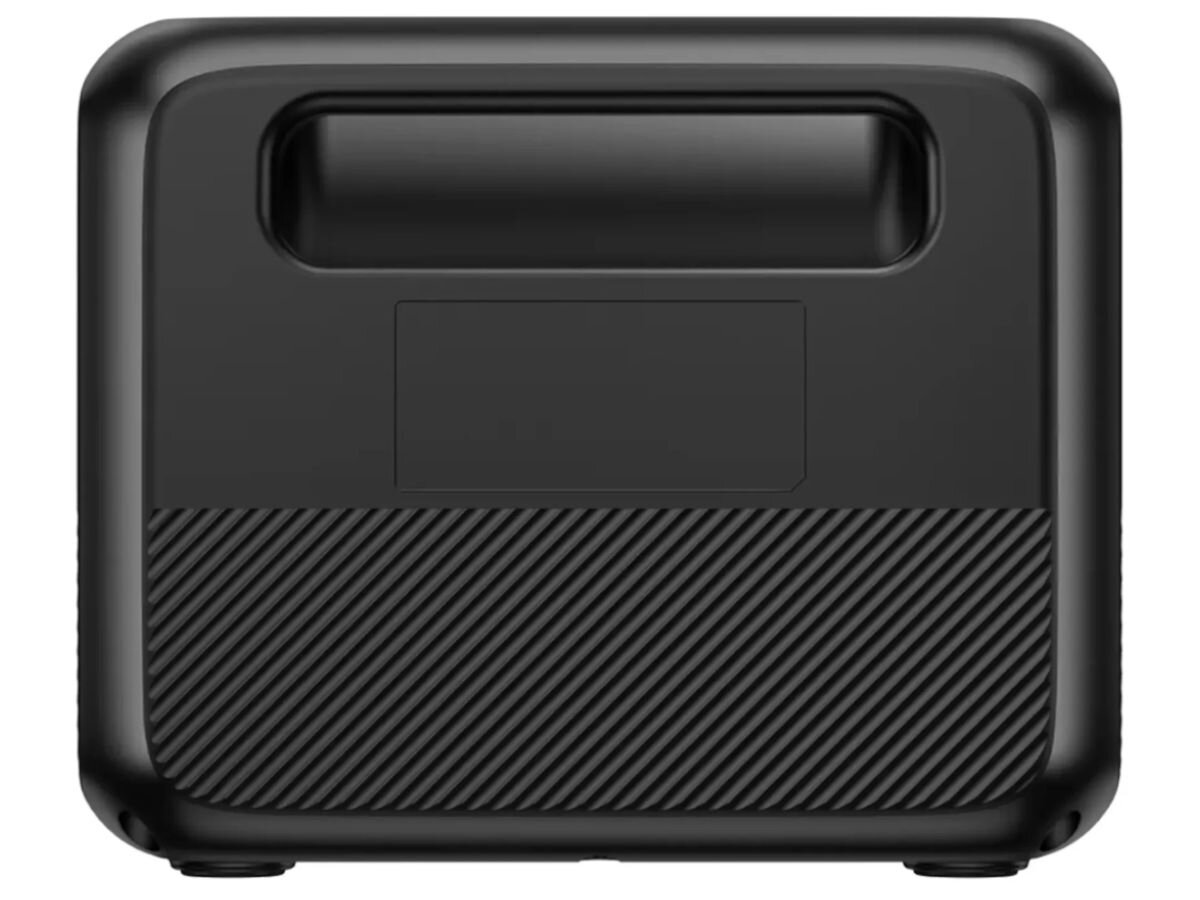 Stacja zasilania BLUETTI AC70P 864 Wh Bank energii, kolory, stonowane, LCD, wyświetlacz, na białym tle stacja zasilania od tyłu na wprost