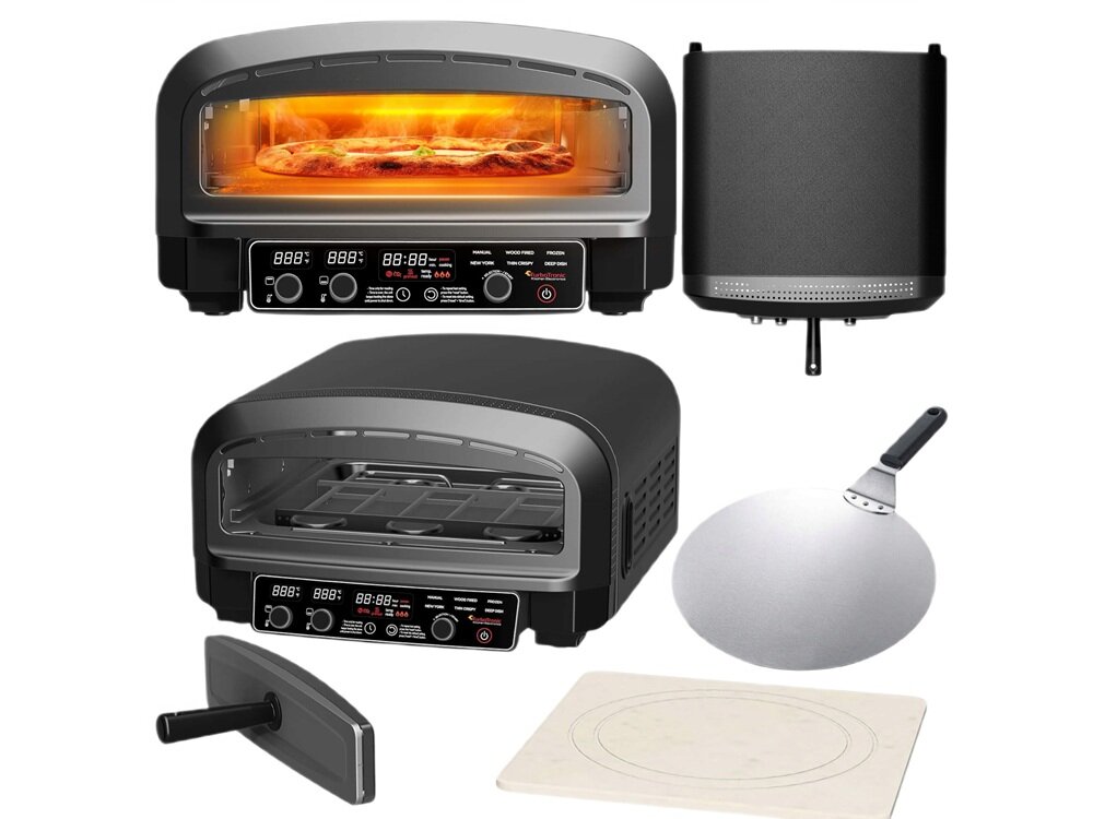 Piec do pizzy TURBOTRONIC TT-PO14 pizza 37 cm średnicy, pełnowymiarowa pizza, dla kilku osób