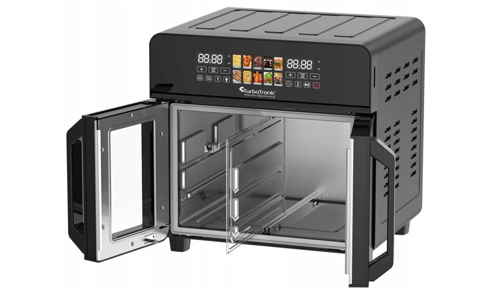 Piekarnik TURBOTRONIC TT-AFO240 Czarny komora ze stali nierdzewnej, twałość, łatwe czyszczenie, krótszy czas mycia