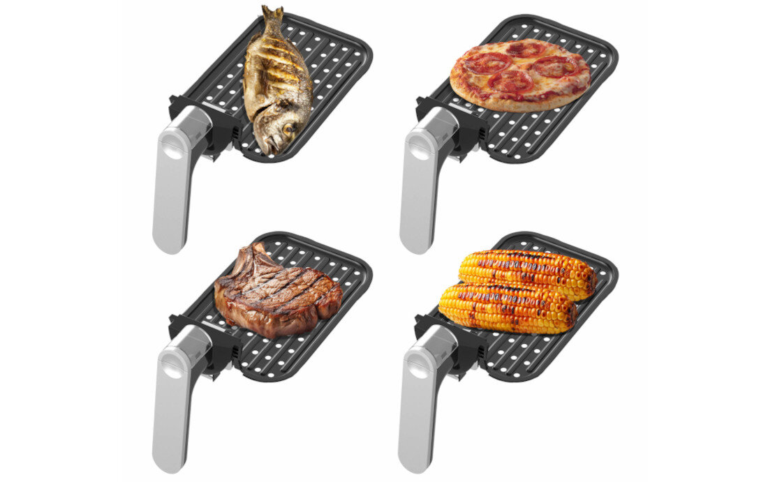 Air Fryer Frytkownica beztłuszczowa TURBOTRONIC TT-DAF8 Nie tylko smażenie Dołączone tacki różnorodne dania