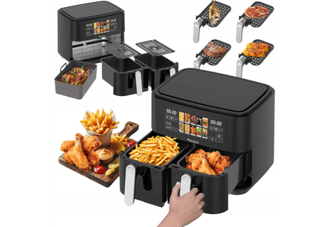 Air Fryer Frytkownica beztłuszczowa TURBOTRONIC TT-DAF8 Kompaktowy format, duża moc wymiary szybkie efekty