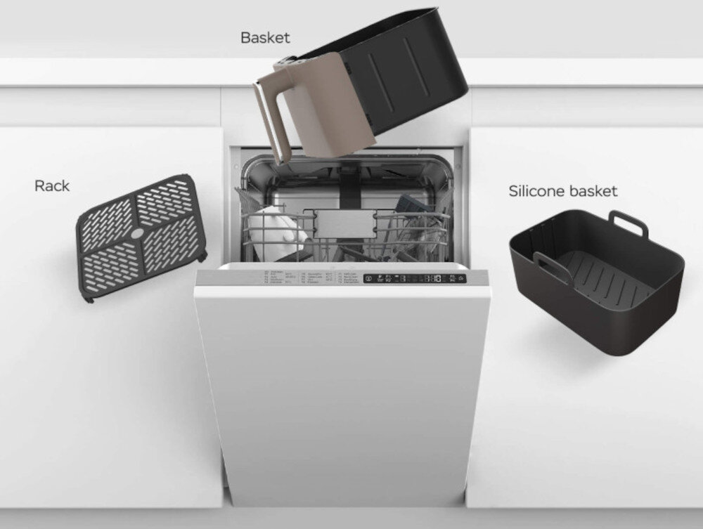 Air Fryer Frytkownica beztłuszczowa TURBOTRONIC TT-AF250 Beżowy 6l 12 automatycznych programów łatwe czyszczenie Metalowe wnętrze wykonanie wysoka jakość akcesoria nadają się do mycia w zmywarce ułatwienie