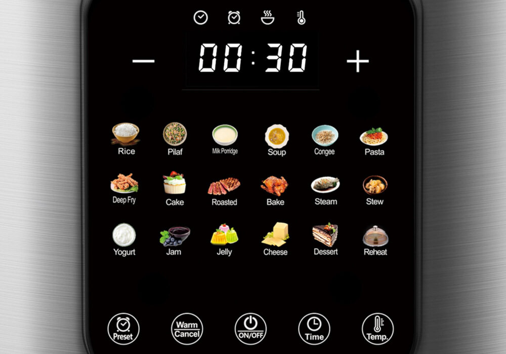Multicooker TURBOTRONIC TT-DMC21 18 programów  zdjęcie lifestyle Jeden sprzęt, wiele zadań funkcje garnka elektrycznego, parowaru, szybkowaru i frytownicy