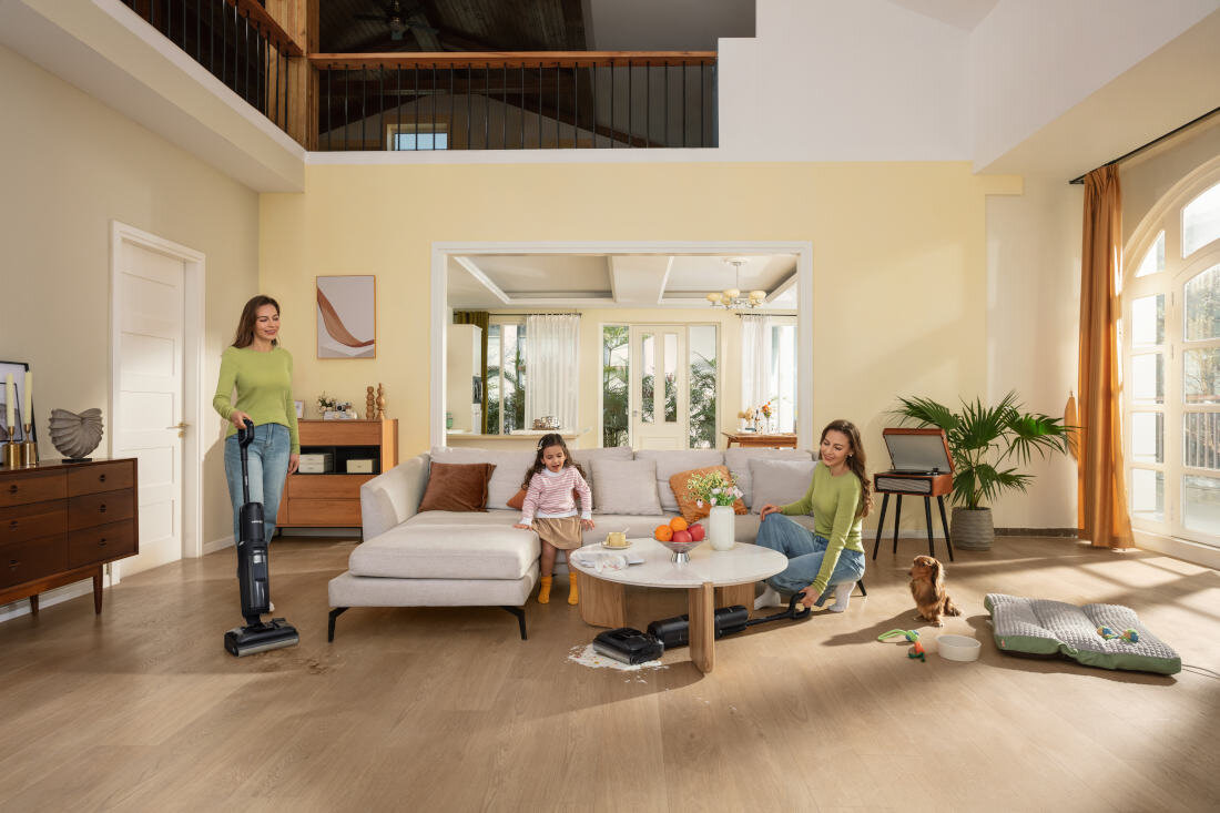 Odkurzacz TINECO Floor One S7 Stretch Dostosowany do potrzeb tryby Trzy intuicyjne tryby czyszczenia dopasowanie wymagania Tryb Auto Tryb Max uporczywe plamy Tryb Ssania