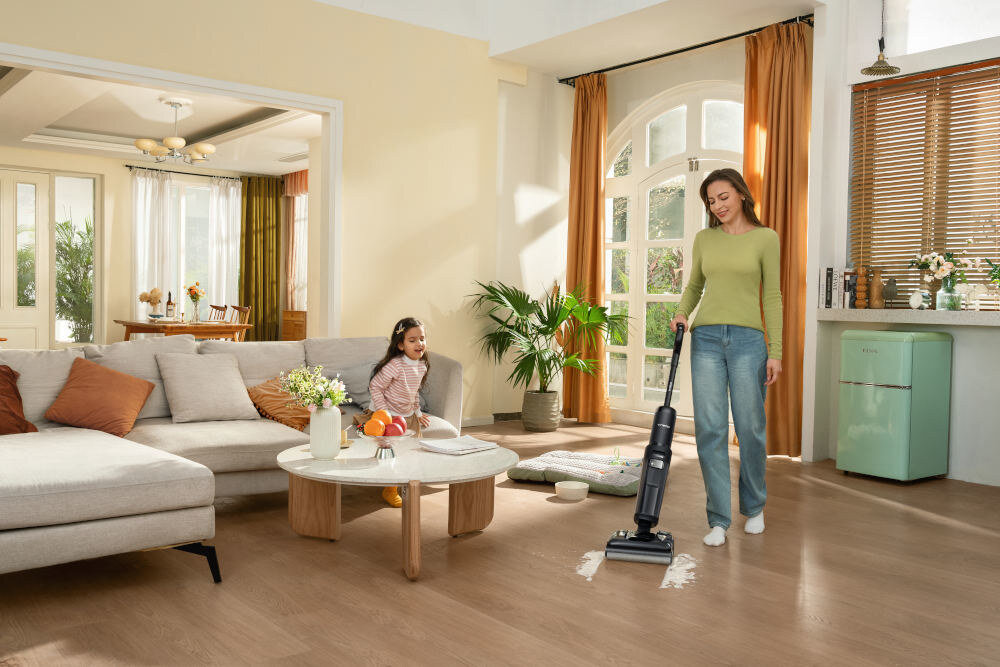 Odkurzacz TINECO Floor One S7 Stretch Długa praca Pojemna bateria Inteligentny czujnik iLoop automatysczne dostosowanie moc ssania przepływ wody