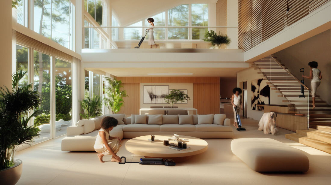 Odkurzacz TINECO Floor One S9 Artist Premium Komfortowe sprzątanie każdego dnia wygląd design tło prezentacja wizualizacja