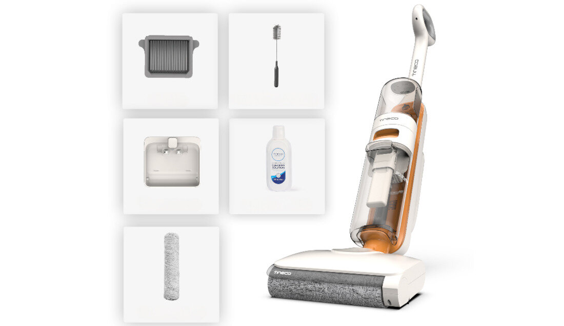 ODKURZACZ PIORĄCY TINECO IFLOOR Y2 PLUS zestaw akcesoria komplet wyposazenie