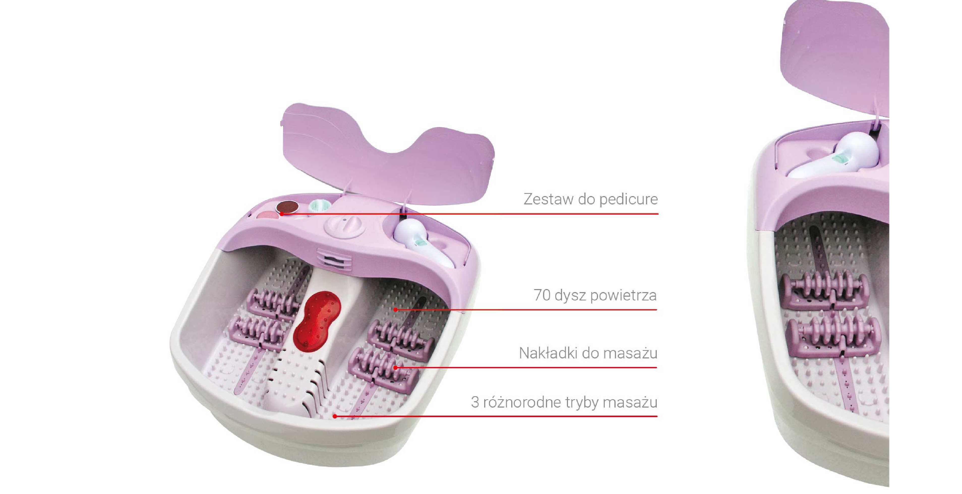 Masażer OPTIMUM HZ-1014 cechy szczególne ogrzewanie dysze powietrza