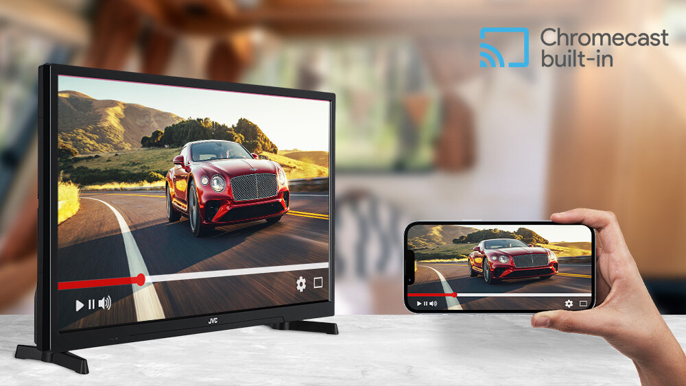 Telewizor JVC LT-24VAHM330 - Bezprzewodowe wyświetlanie, przesył danych z telewizora na smartfon