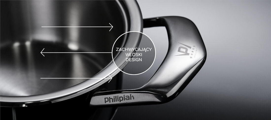 Patelnia groszkowa PHILIPIAK Versatile 24 cm elegancka funkcjonalna wysoka jakość pojemność włoski design
