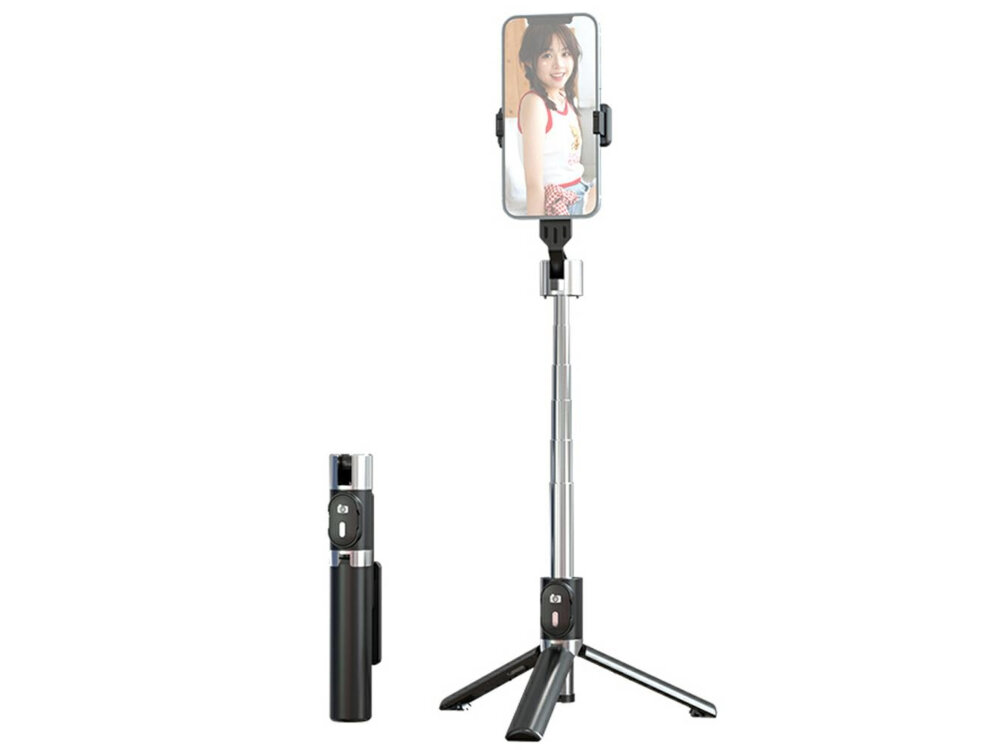 Uchwyt selfie USAMS ZB32401 Mini Wireless kij do selfie na bialym tle