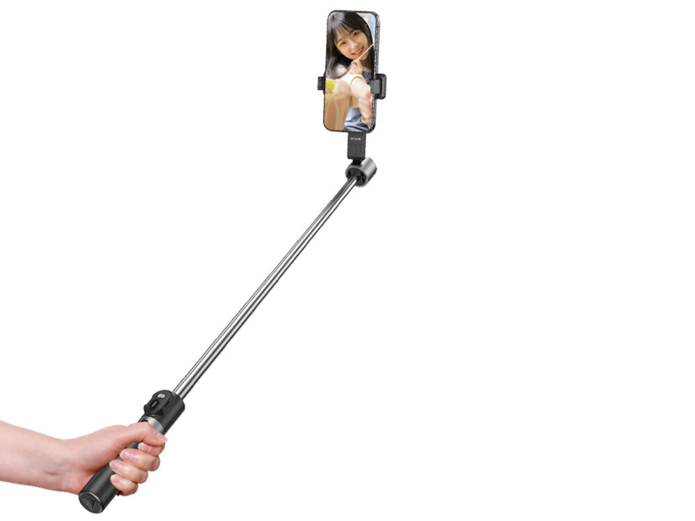 Uchwyt selfie USAMS ZB32401 Mini Wireless kij do selfie, uchwyt, dlugosc, regulacja, antyposlizgowe wykonczenie, poduszki, kompatybilnosc