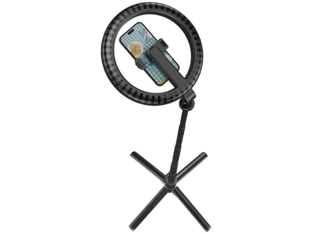 Lampa pierścieniowa USAMS ZB323 reggulowane swiatlo, statyw, wygoda, obsluga