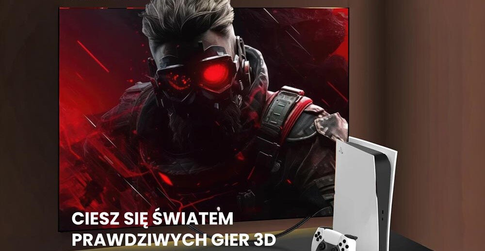 Kabel HDMI EXTRALINK 3 m HDR lepszy kontrast żywe kolory, konosla podłączona pod ekran kablem HDMI