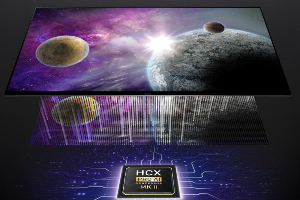 Telewizor PANASONIC TV77Z93AEG Master OLED PRO jasność kontrast kino, procesor HCX pro AI MKii, ROZWARSTWIONA MATRYCA WYŚWIETLAJĄCA PRZESTRZEŃ KOSMICZNĄ