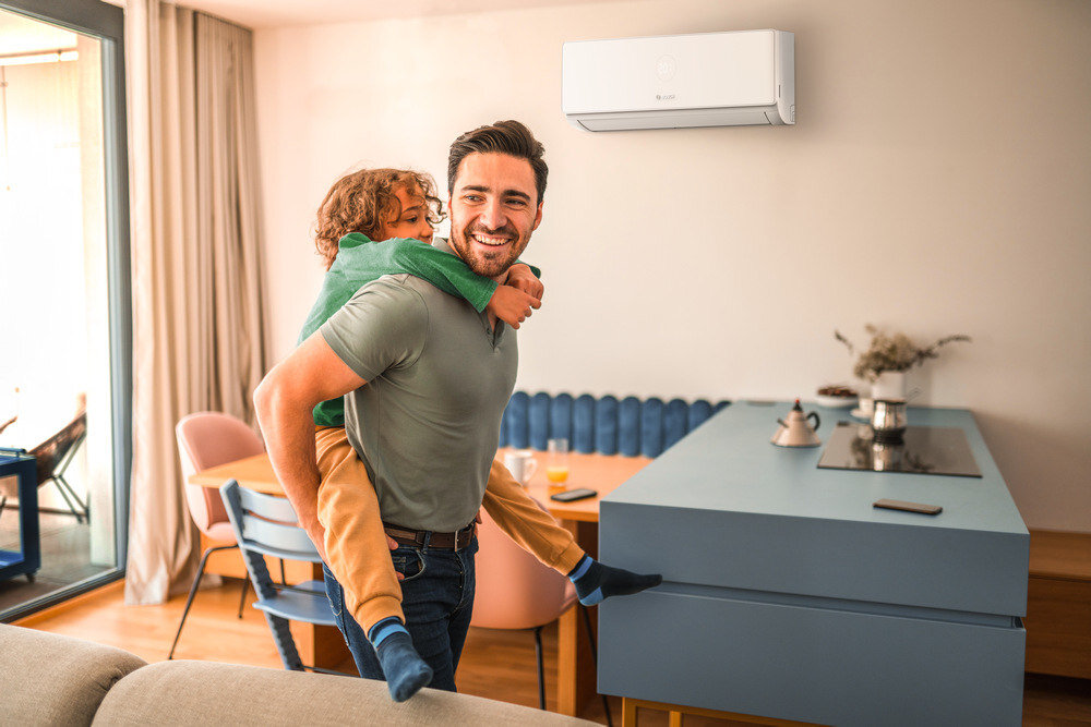 KLIMATYZATOR SPLIT BOSCH CLIMATE 4000I 26 E wygląd design tło prezentacja wizualizacja