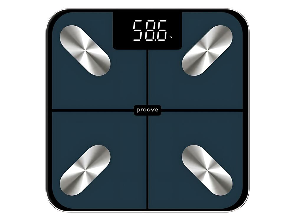 Waga Proove Smart Scale Balance Lite
            widok na wagę z góry
            wyświetlacz szkło łączność wyniki przypisywanie rozpoznawanie