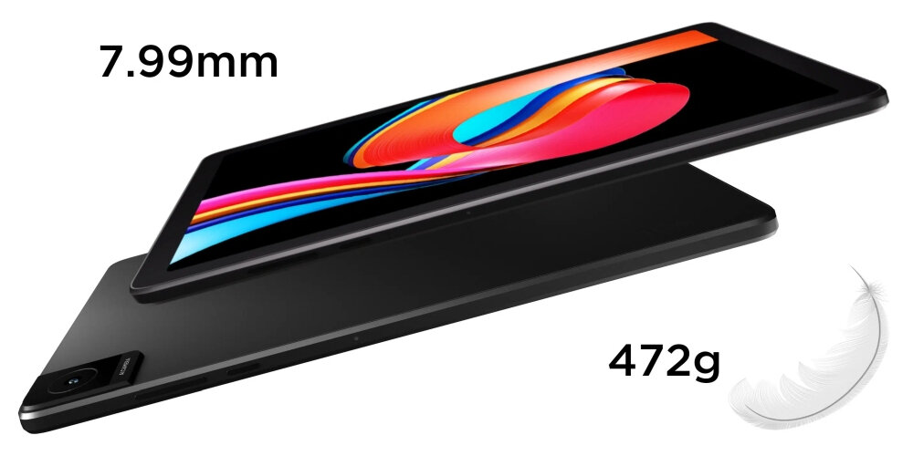 Tablet TCL Tab 10L Gen 2 waga wifi grubość