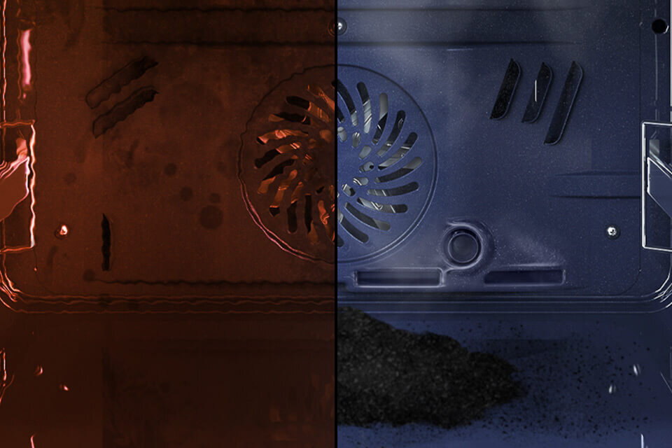 Piekarnik parowy NV7B57508AB Samsung: Media Expert - fotografia - czyszczenie pyrolityczne