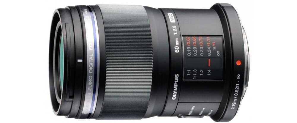 Obiektyw OLYMPUS M.Zuiko Digital ED 60 mm f-2.8 Macro  ogniskowa przysłona ostrość pierścienie optyka soczewki powłoki montaż bagnet światło jasność zoom filtry waga