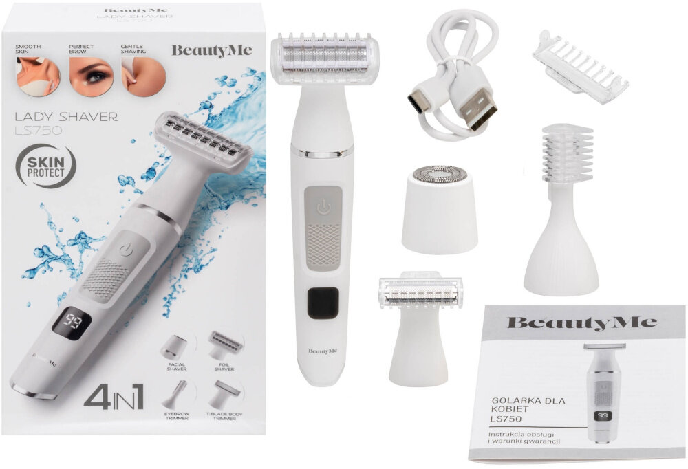 Trymer BEAUTYME LS750 grzebień 6 mm zestaw na białym tle