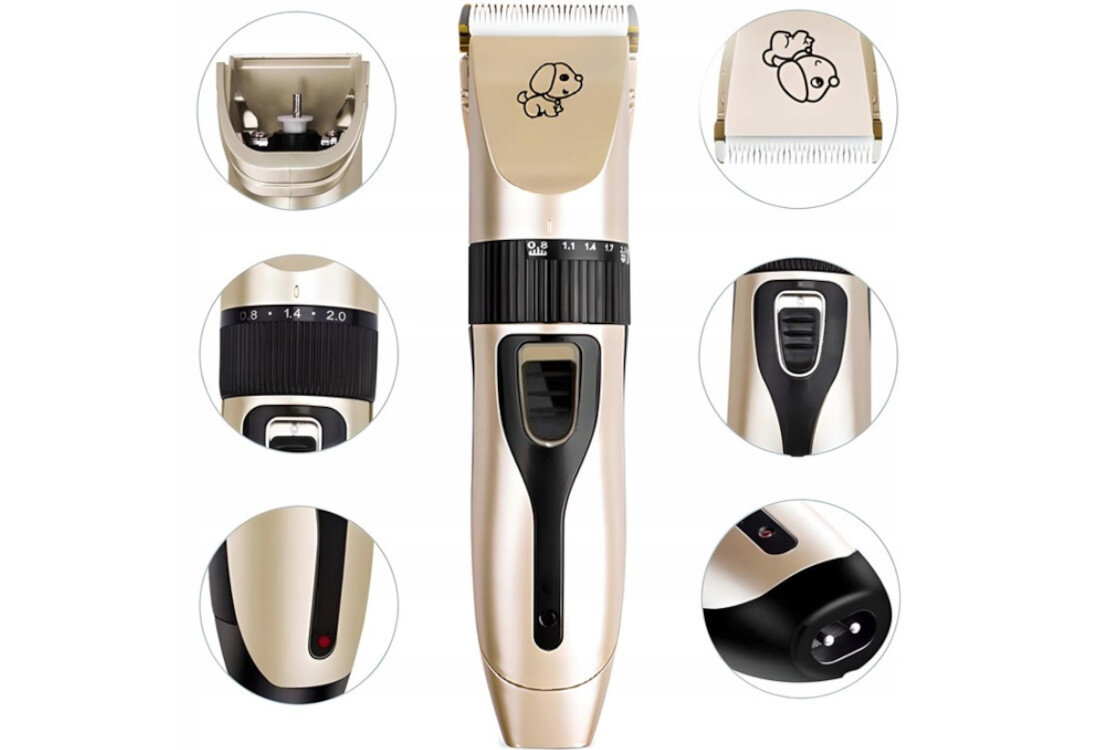 Maszynka do strzyżenia psów EXTRALINK Pets EX.25661 Lekka i wygodna w użyciu waga minimalizuje zmęczenie dłoni pielęgnacja kontrola precyzja bezpieczeństwo