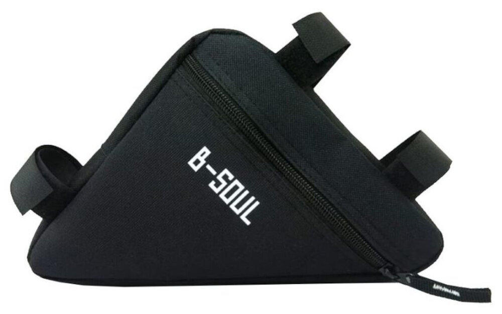 Torba rowerowa na ramę EXTRALINK 14327 torba na białym tle widoczna od przodu z wysokiej jakości, wodoszczelnych materiałów przed deszczem i wilgocią zwiększa komfort codziennego użytkowania roweru