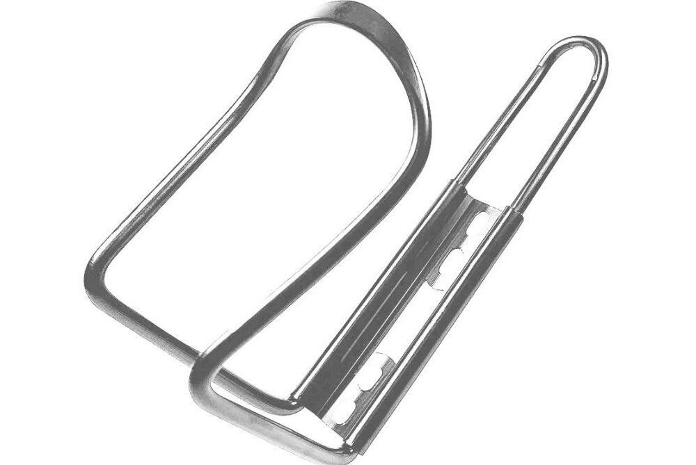 Koszyk na bidon EXTRALINK 14346 koszyk na białym tle widoczny lekko z boku z aluminium waga zaledwie 60 g koszyk nie obciąża roweru odporność na uszkodzenia mechaniczne i działanie czynników atmosferycznych