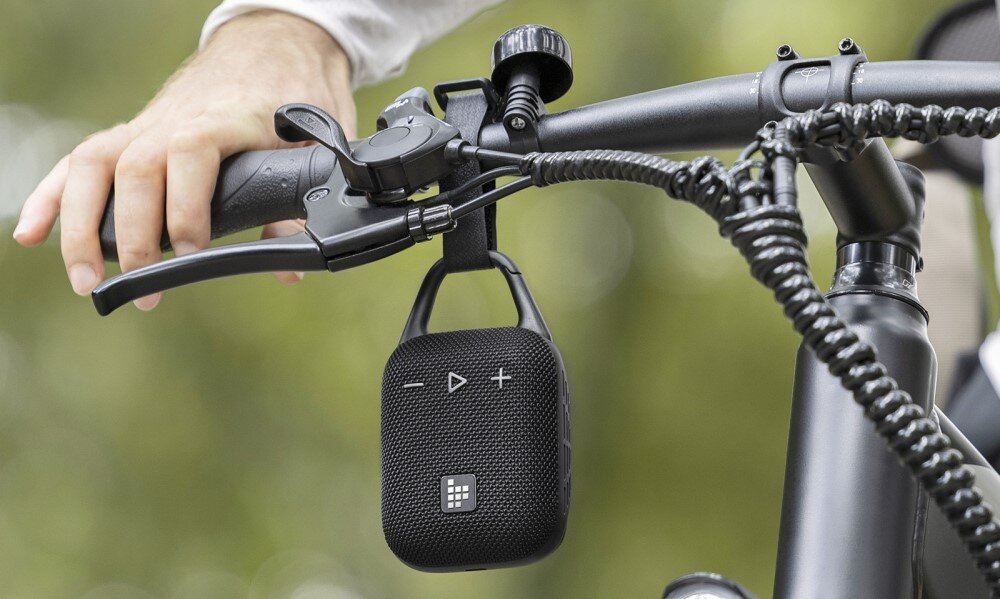 Głośnik TRONSMART Mirtune H1 z karabińczykiem do plecaka lub roweru, głośnik zaczepiony karabińczykiem do roweru