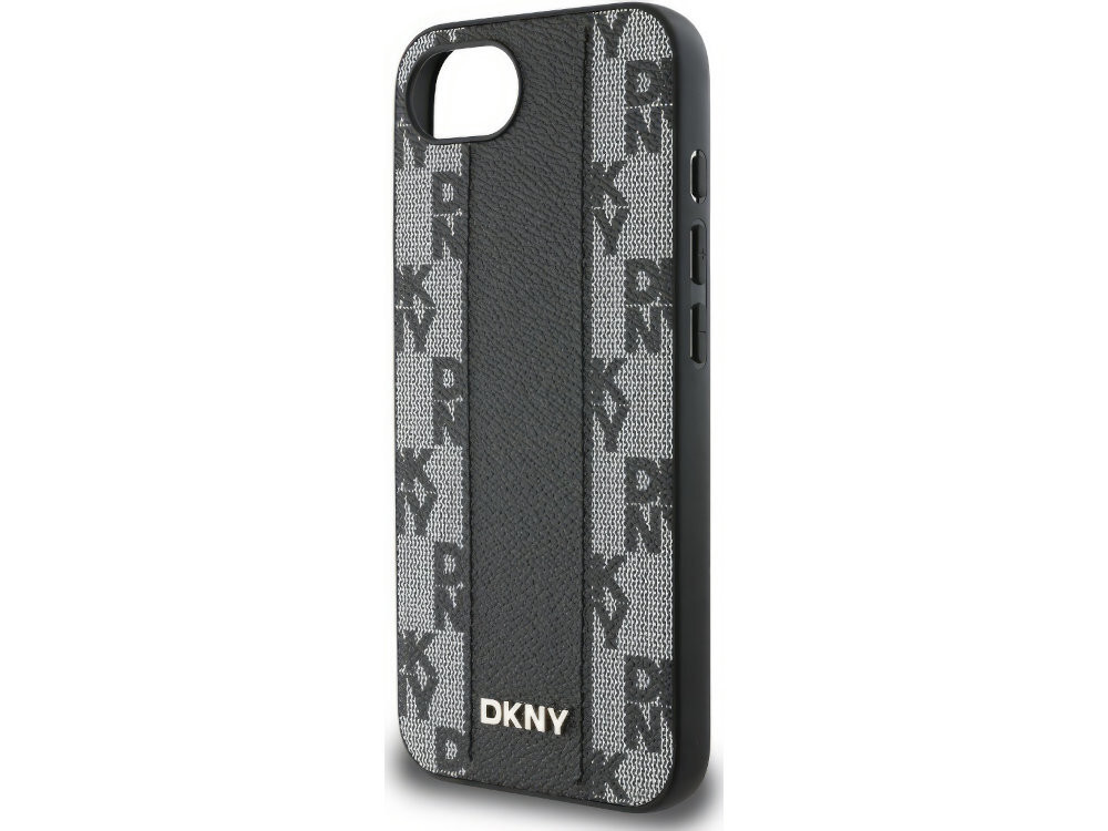 Etui DKNY Leather Checkered Wbudowane magnesy technologią MagSafe ładowarek bezprzewodowych akcesoriów MagSafe