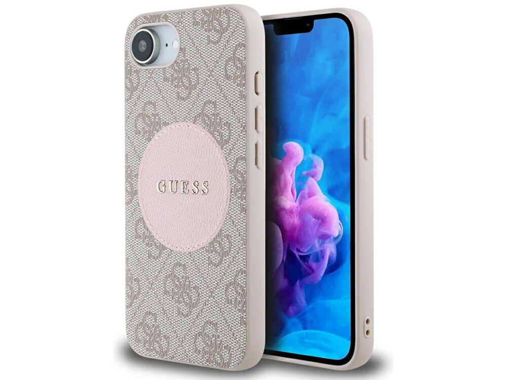 Etui Guess 4G Circle Classic Logo MagSafe Etui z dwóch stron pokrowiec etui obudowa telefon smartfon