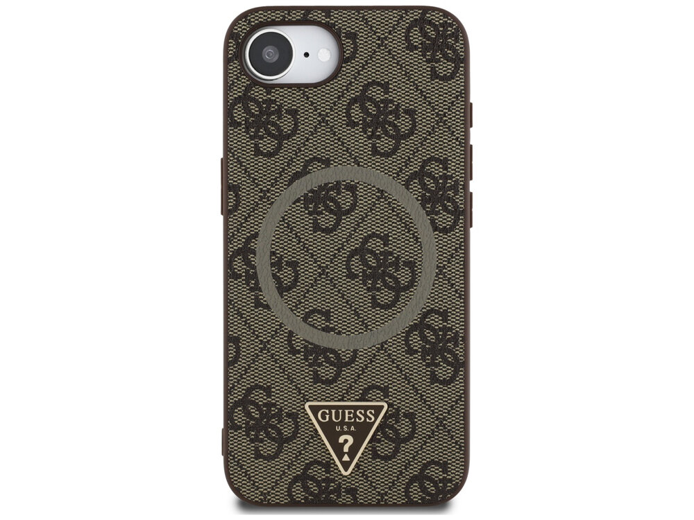 Etui Guess 4G Ring Triangle Logo MagSafe Tył obudowy dopasowanie struktura wygląd